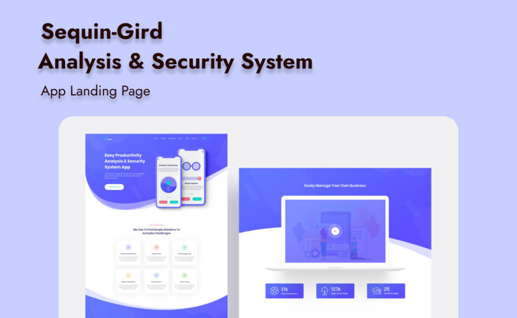 Sequin-Gird – Business Analysis & Security System Landing Page